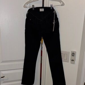 Hudson Black Straight-Leg Jeans